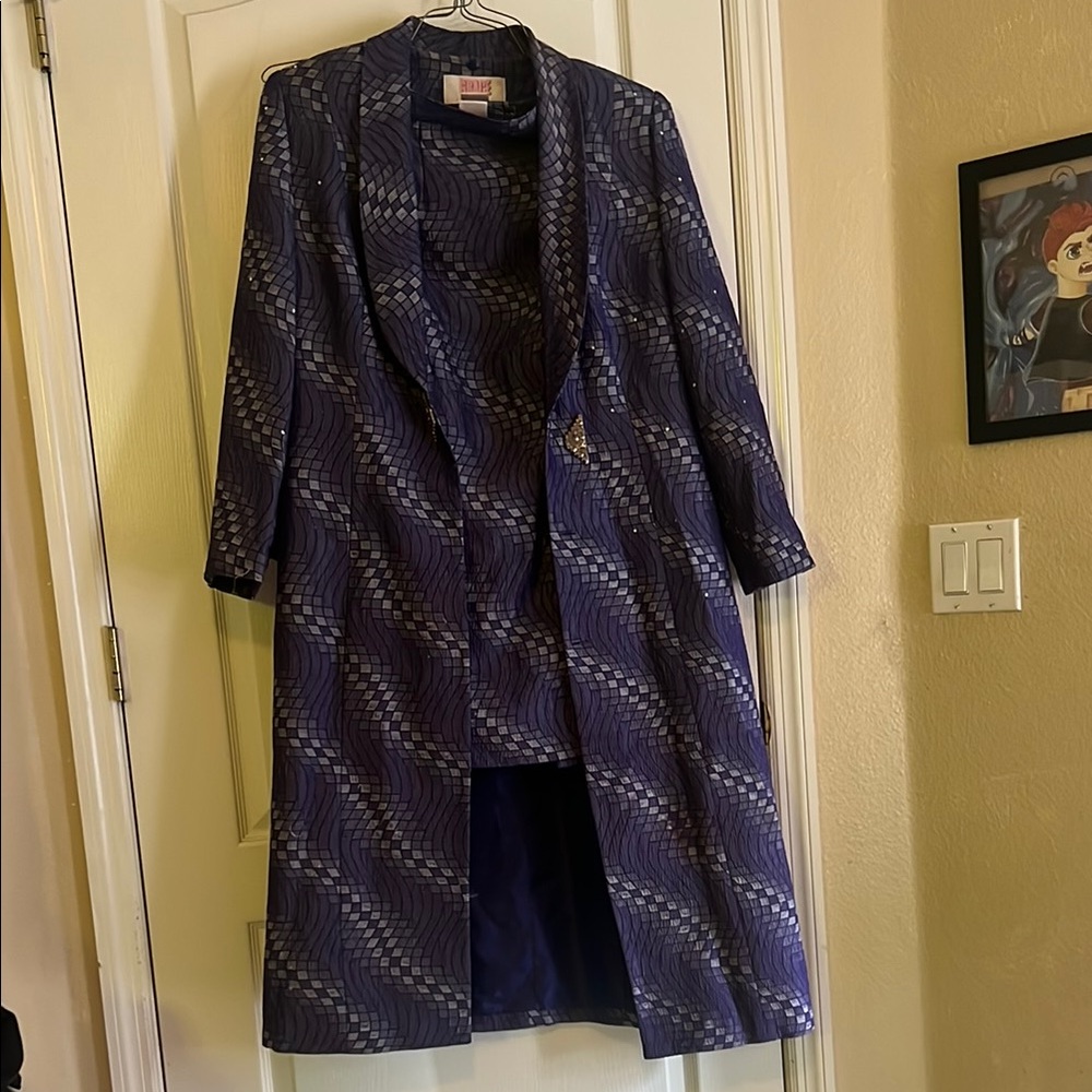 Elegant Purple Patterned Women’s 3pc outfit